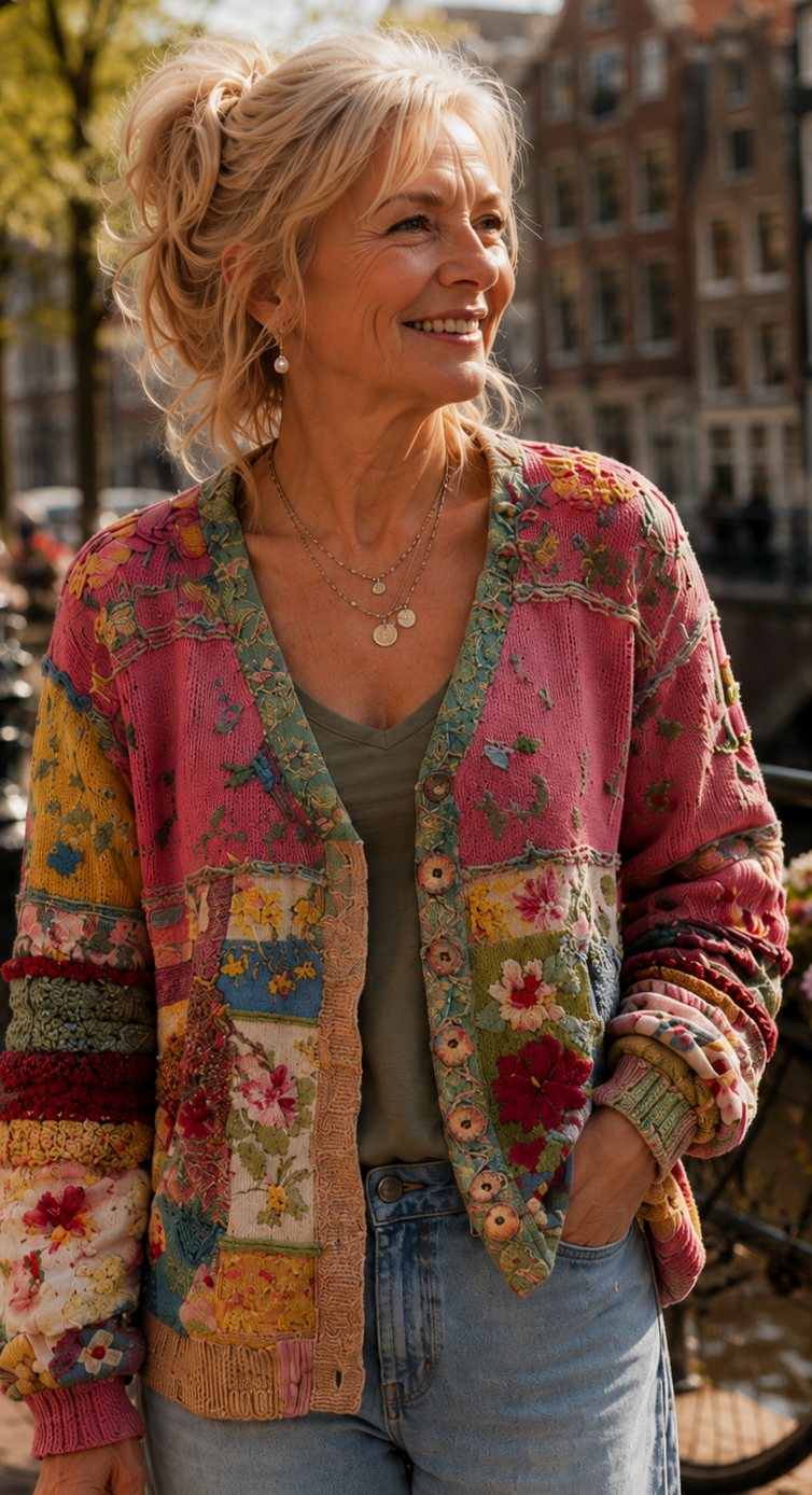 Dames Gebreide Trui Vest Boho V-hals Knopen Losse Pasvorm