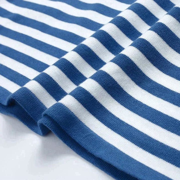 Dames Gestreept Katoenen Shirt Lange Mouwen