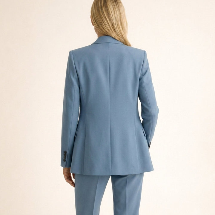 Dames Getailleerd Flared-Broek Blazer Tweedelig Pak
