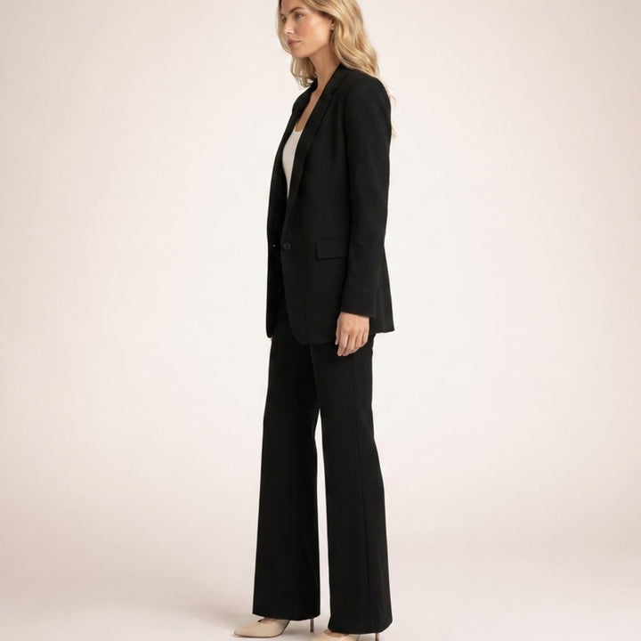 Dames Getailleerd Flared-Broek Blazer Tweedelig Pak
