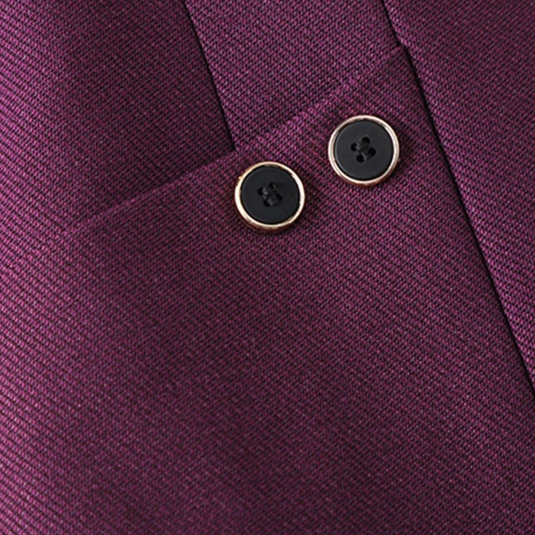 Dames Getailleerde Blazer Broekpak Set Eénknops