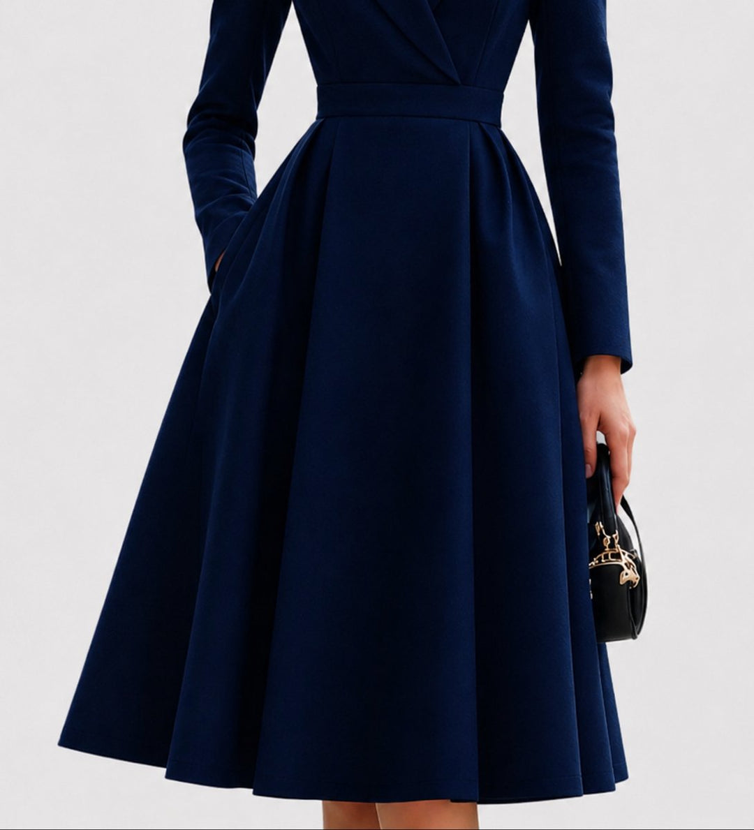 Dames Getailleerde Formele Jurk Blazer Midi Coat-stijl