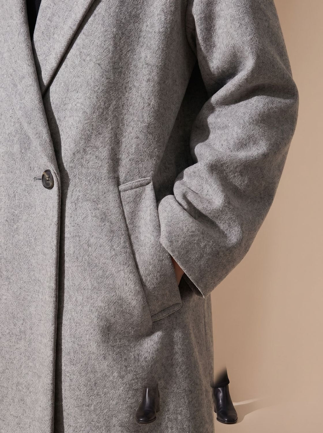 Dames Getailleerde Lange Overcoat Dubbele Knopen