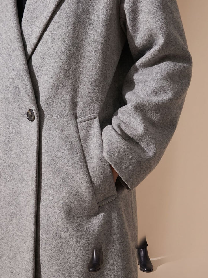 Dames Getailleerde Lange Overcoat Dubbele Knopen
