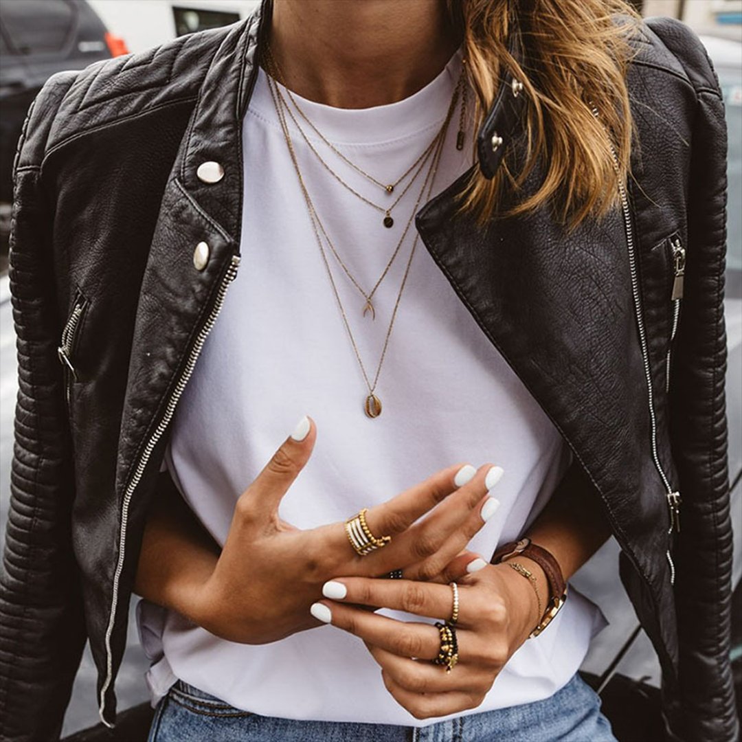 Dames Getailleerde Leren Biker Jacket Ritssluiting
