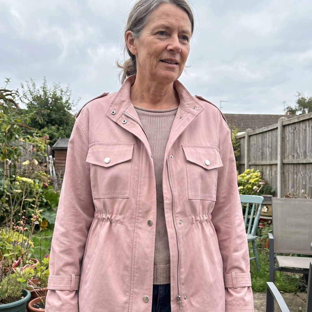 Dames Getailleerde Warme Trenchcoat met Ritssluting