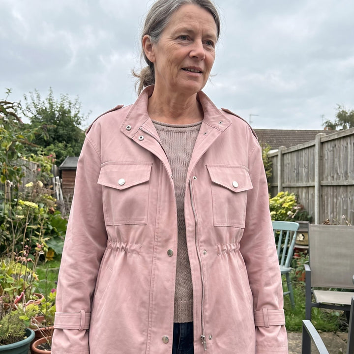 Dames Getailleerde Warme Trenchcoat met Ritssluting