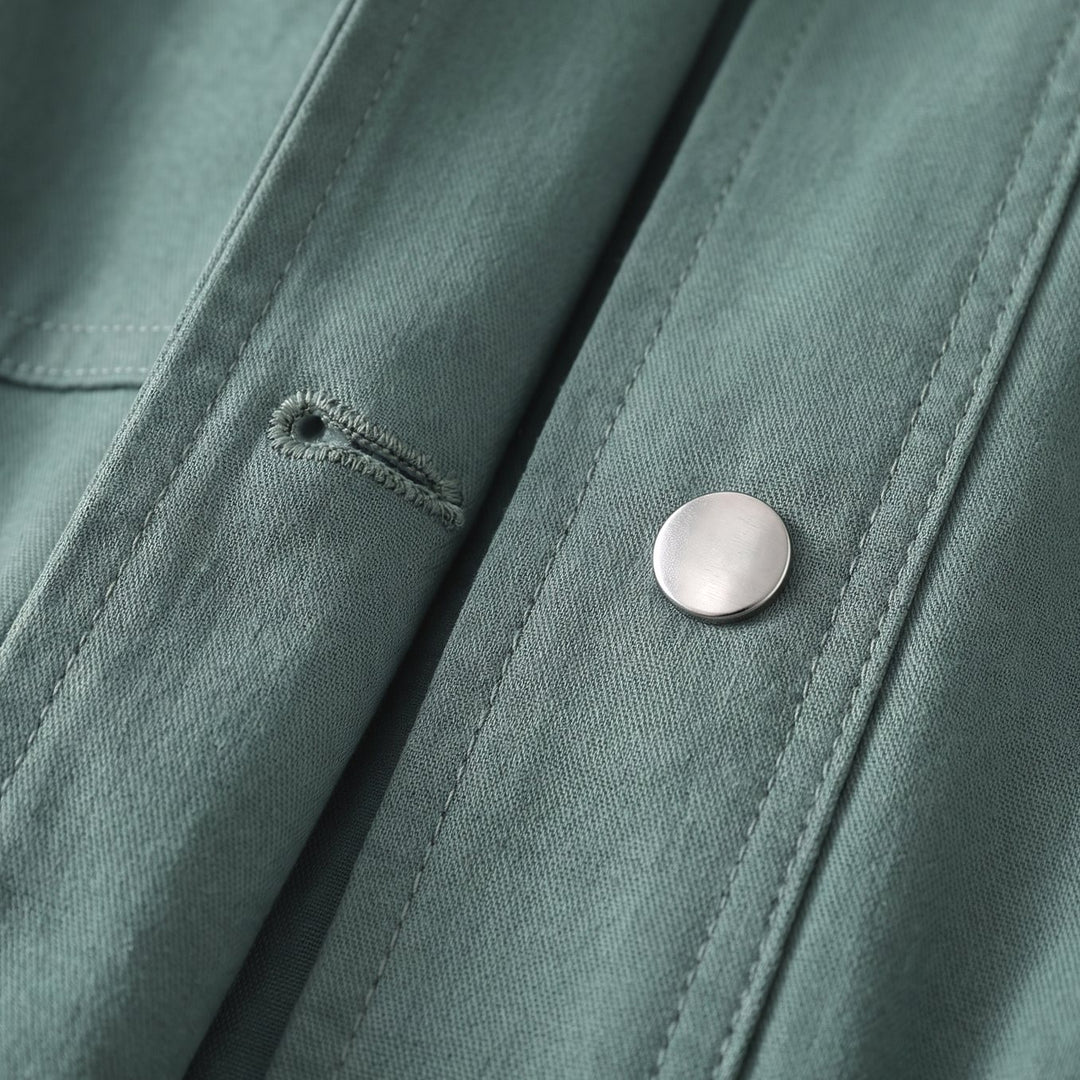 Dames Getailleerde Warme Trenchcoat met Ritssluting