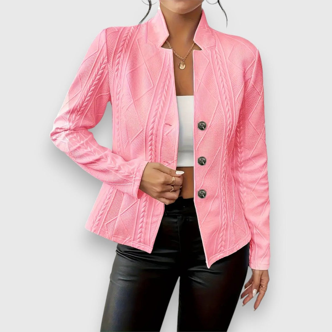 Dames Getextureerde Kabelgebreide Coltrui Sweater