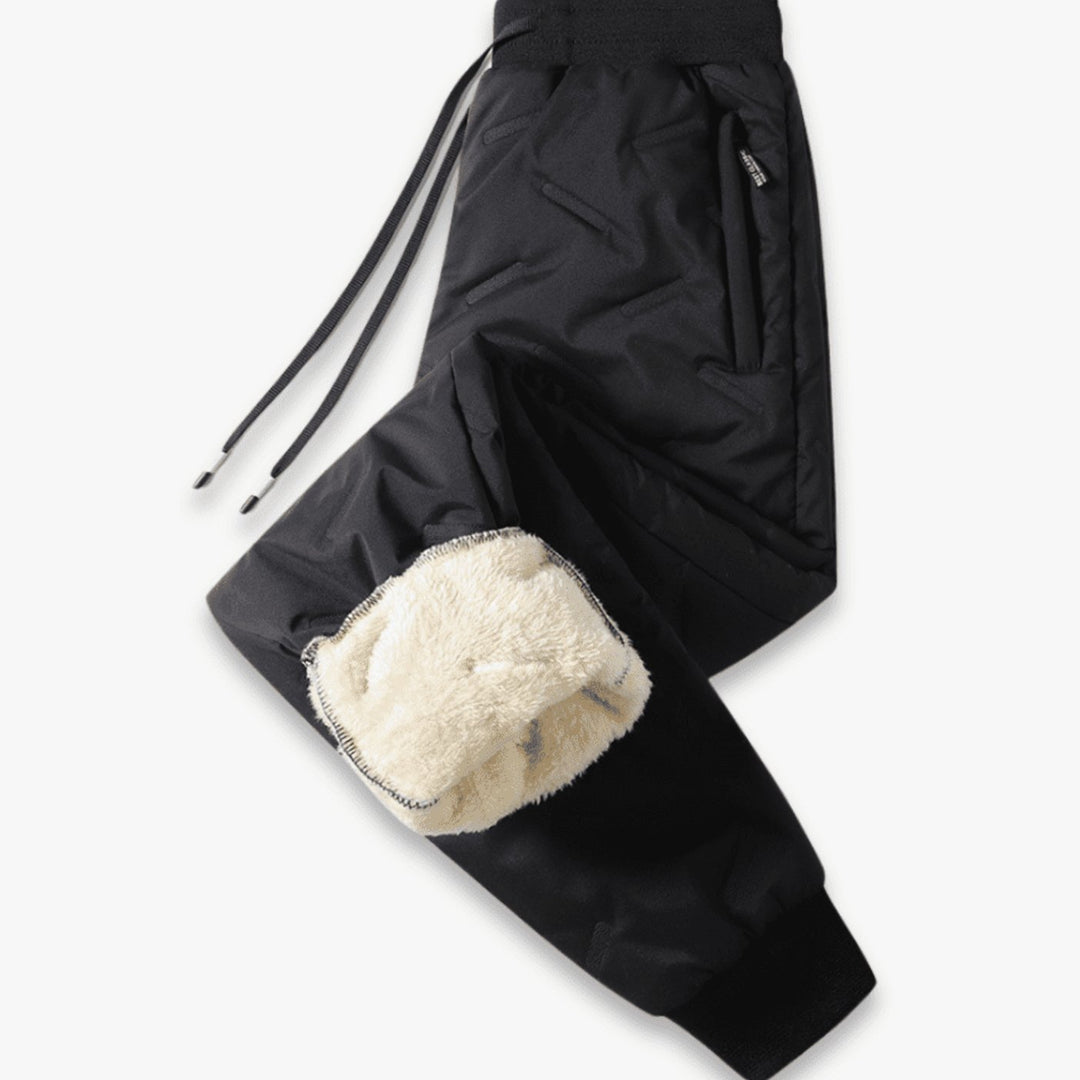 Dames Gevoerde Thermo Joggingbroek Sherpa Binnenvoering - Zwart