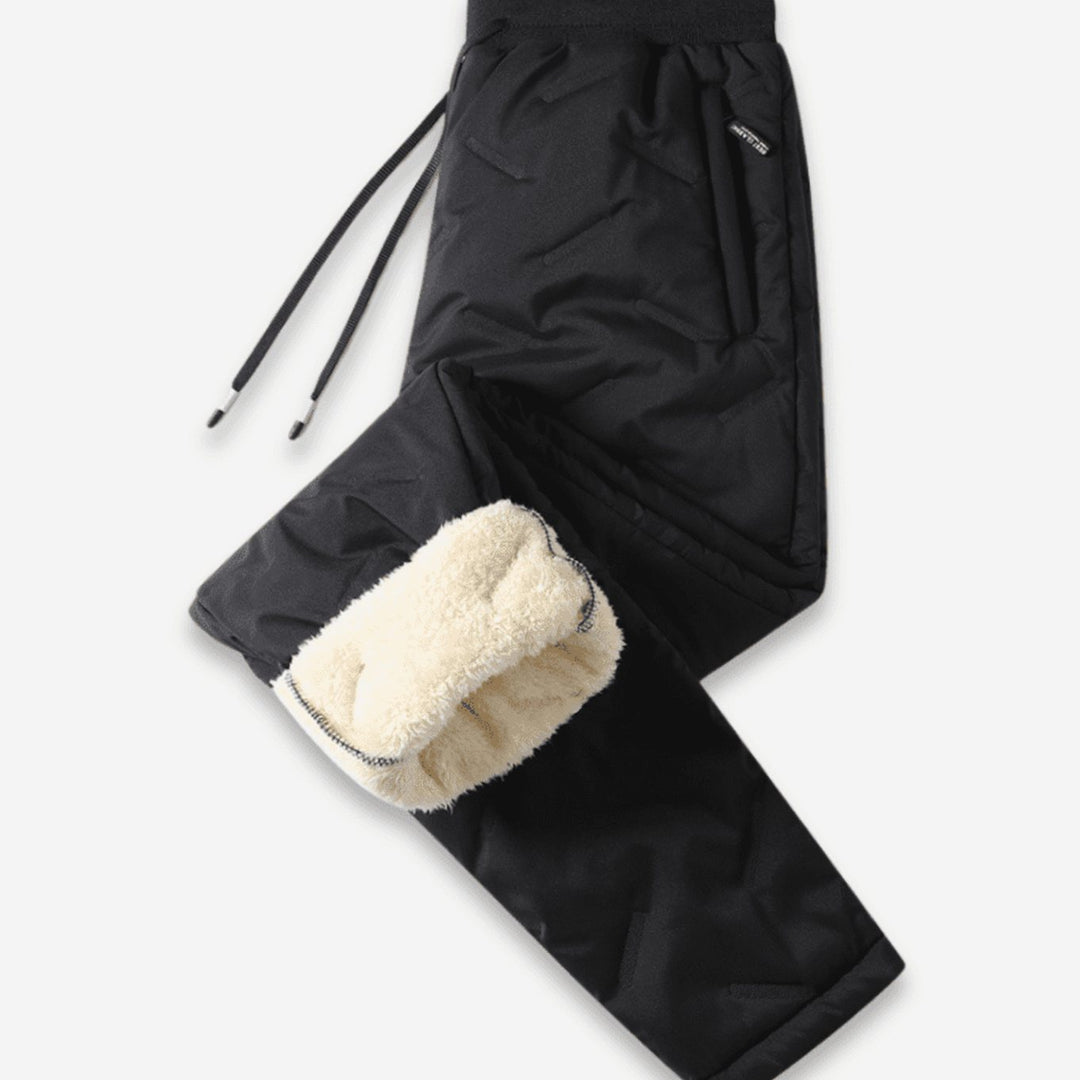 Dames Gevoerde Thermo Joggingbroek Sherpa Binnenvoering - Zwart