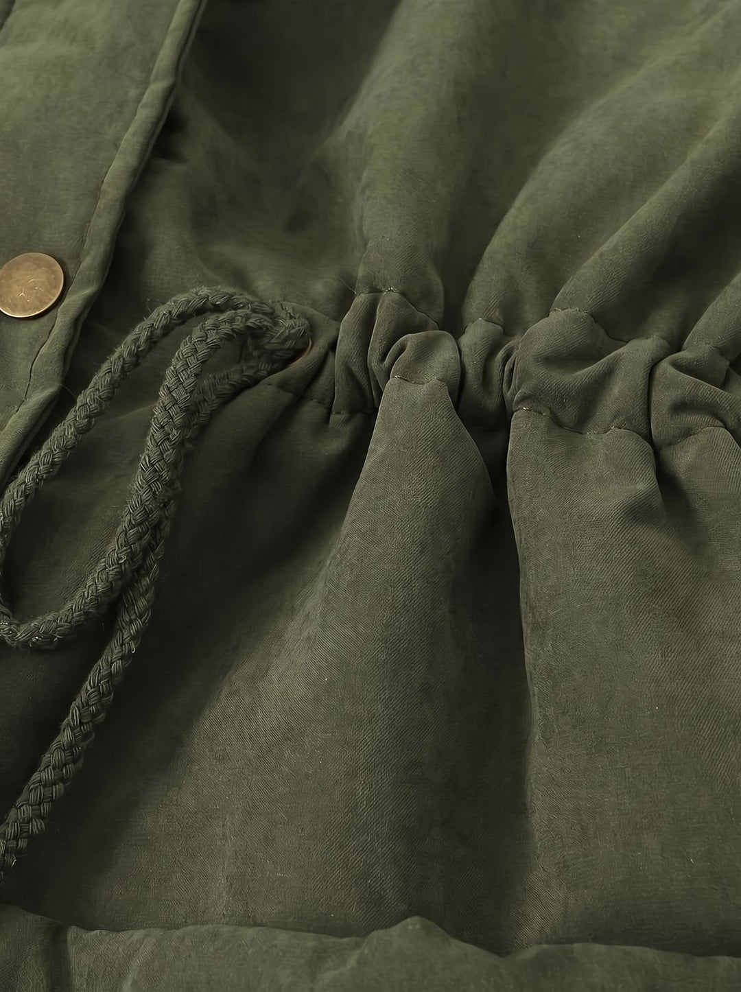 Dames Gevoerde Winter Parka met Sherpa Kraag en Taillekoordje