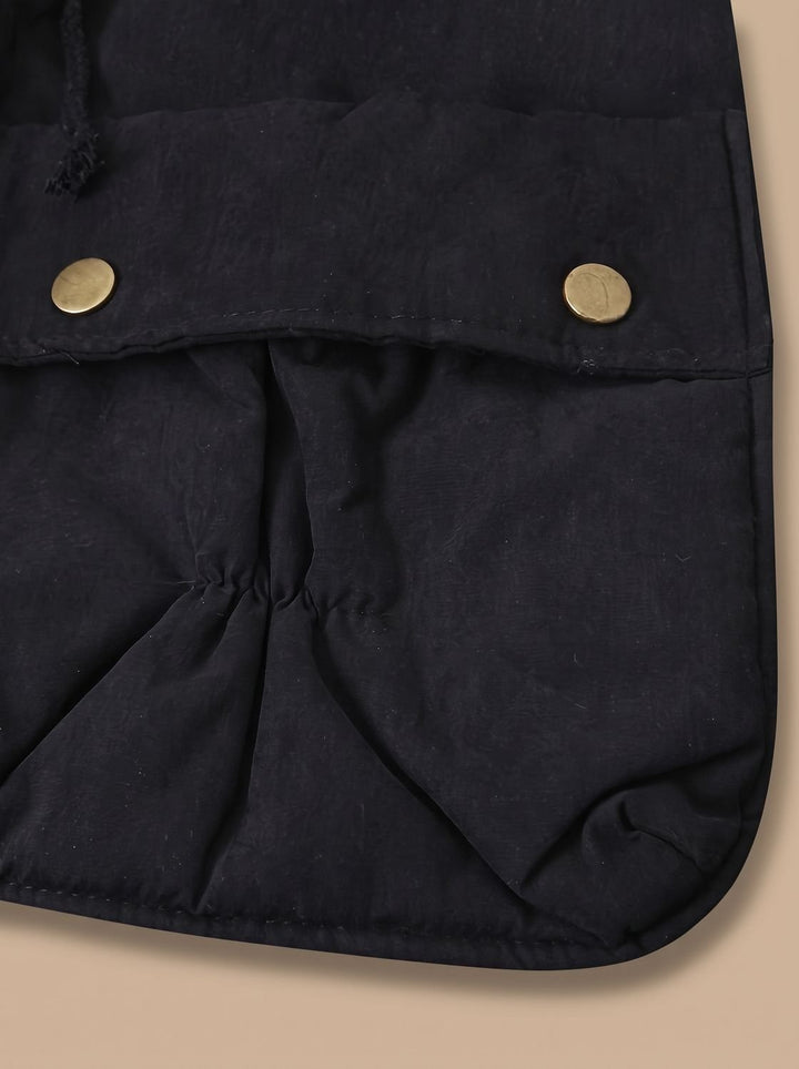 Dames Gevoerde Winter Parka met Sherpa Kraag en Taillekoordje