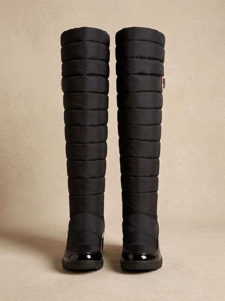 Dames Gewatteerde Overknee Laarzen Warme Winterlaarzen