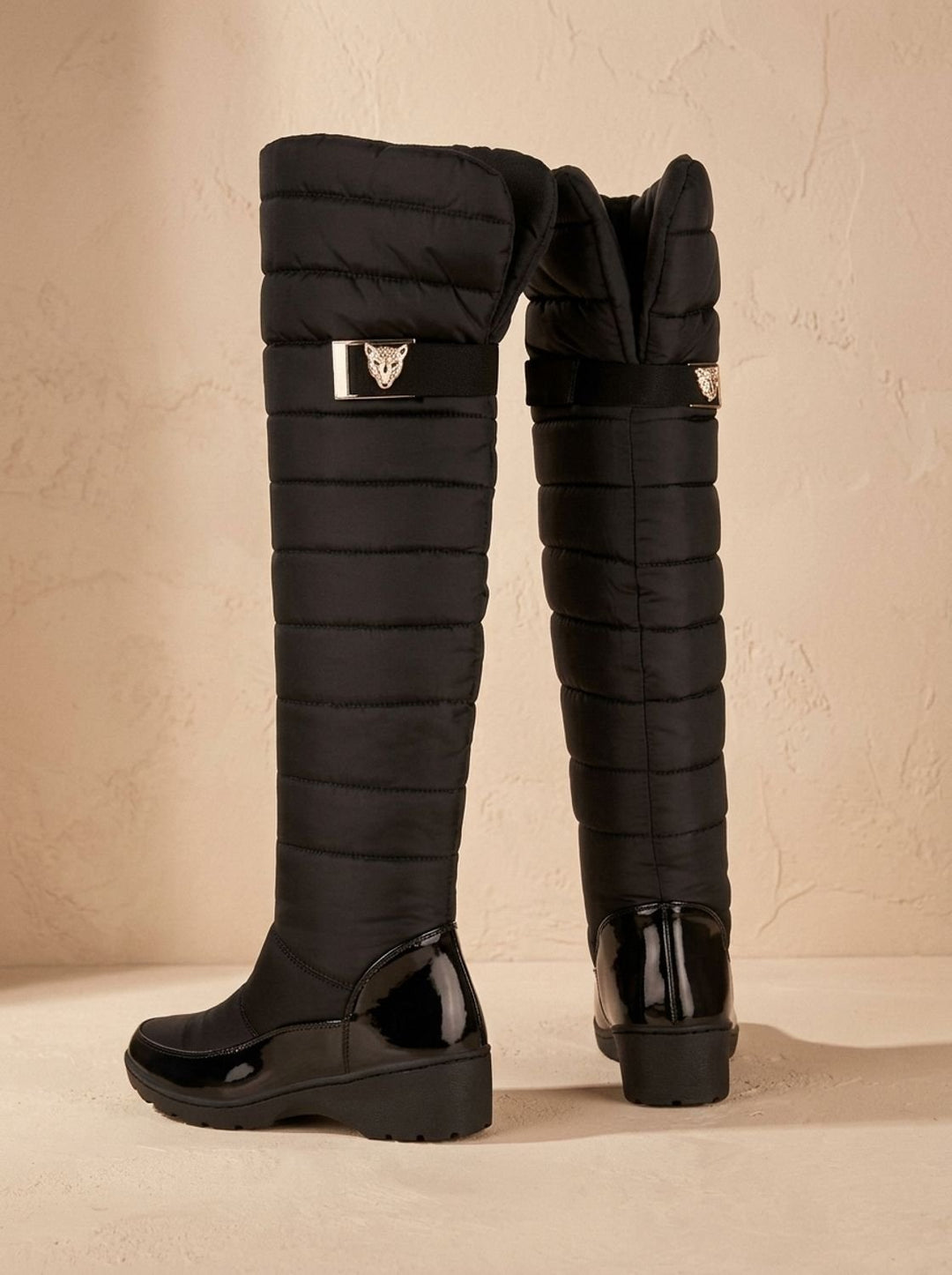 Dames Gewatteerde Overknee Laarzen Warme Winterlaarzen
