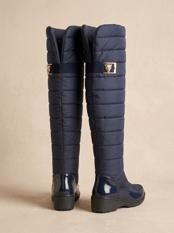 Dames Gewatteerde Overknee Laarzen Warme Winterlaarzen
