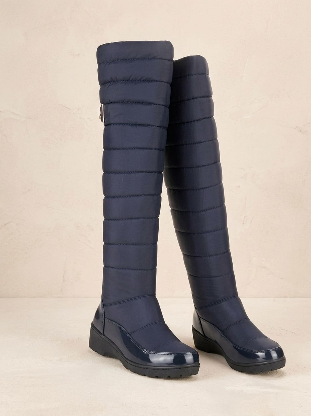 Dames Gewatteerde Overknee Laarzen Warme Winterlaarzen