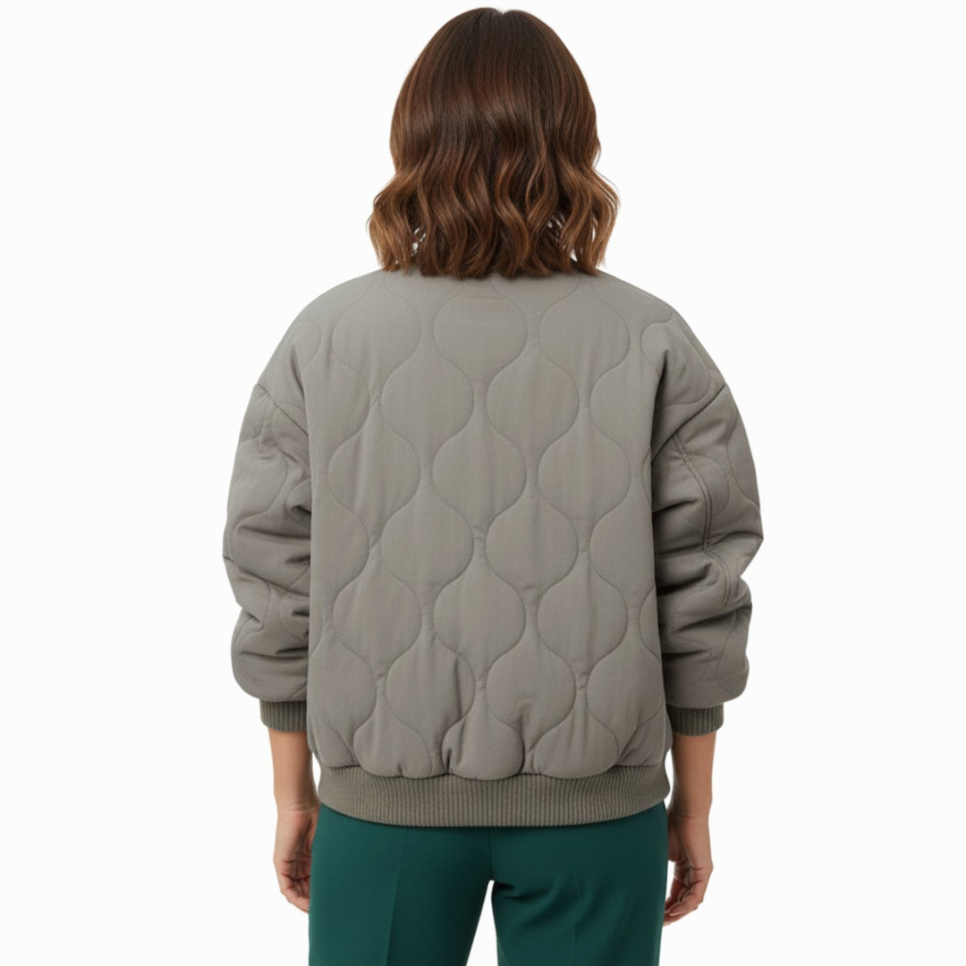 Dames Gewatteerde Oversized Bomberjack Winterjas