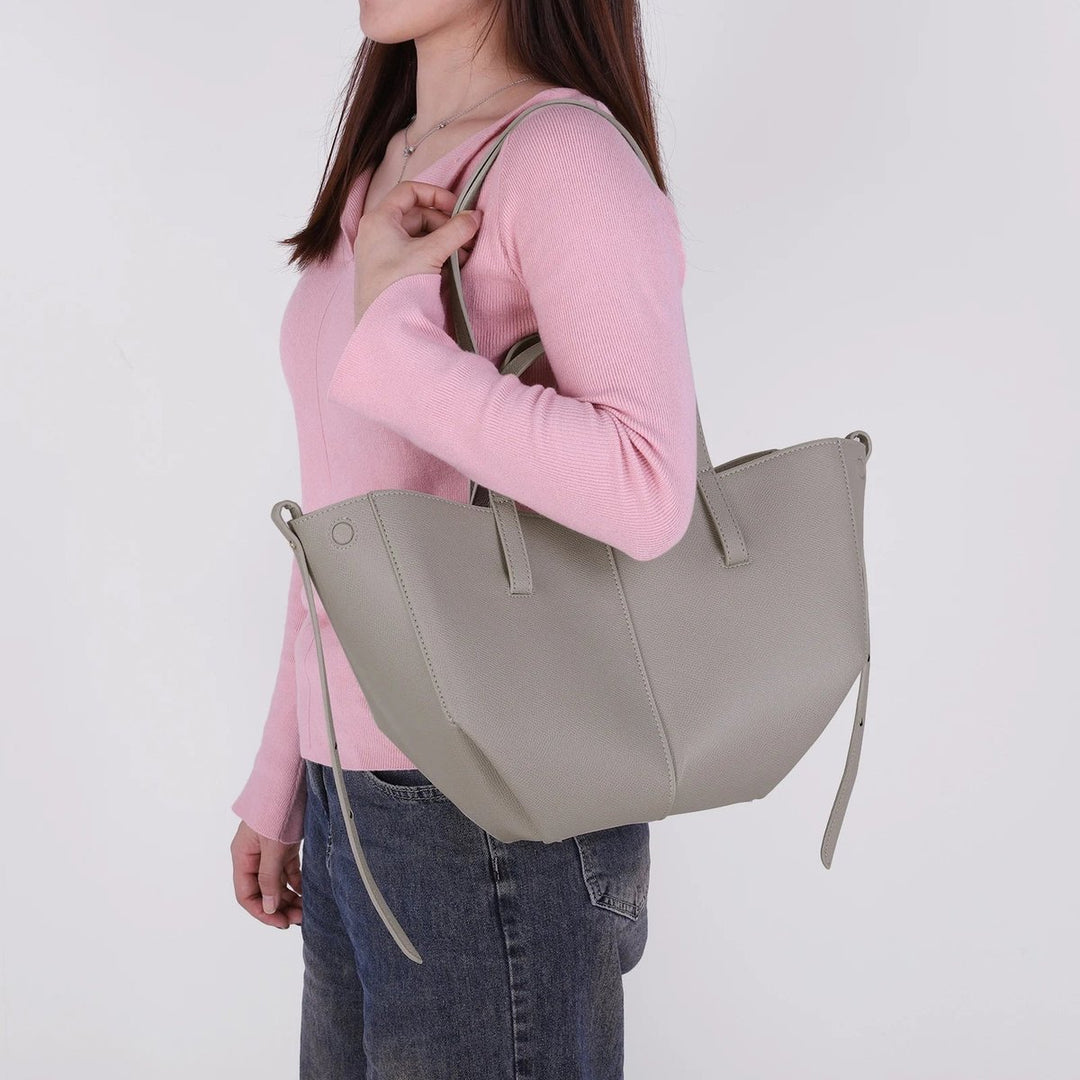 Dames Grote Vintage PU-Leren Tote Bag Schoudertas