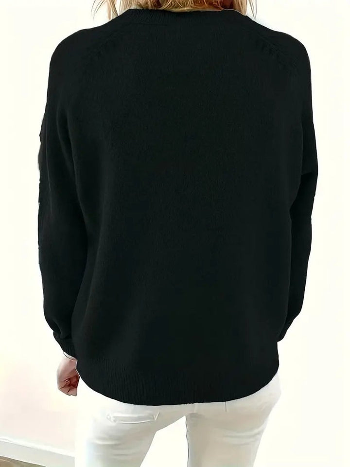 Dames Halve Knoopsluiting V-hals Knit Sweater Pullover