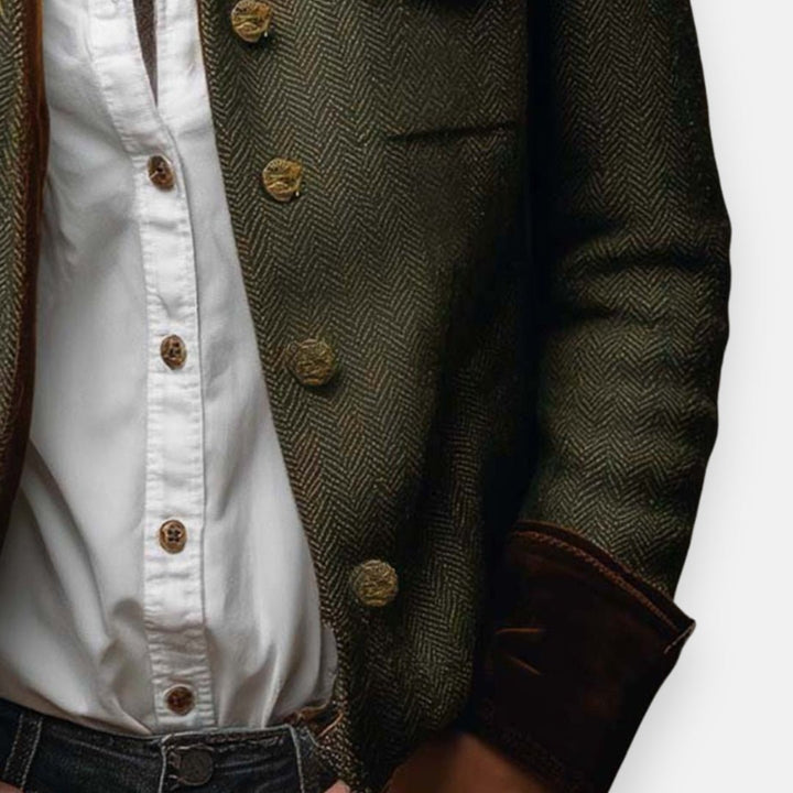 Dames Herringbone Gestructureerd Blazer Jasje