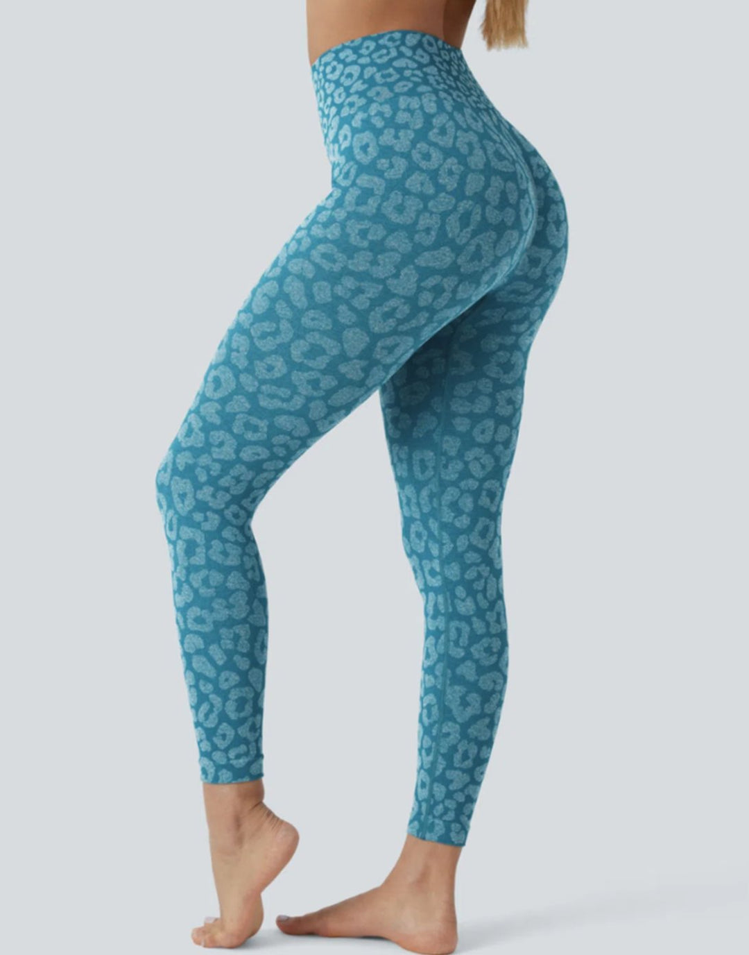 Dames High-Waist Naadloze Sportlegging met Panterprint
