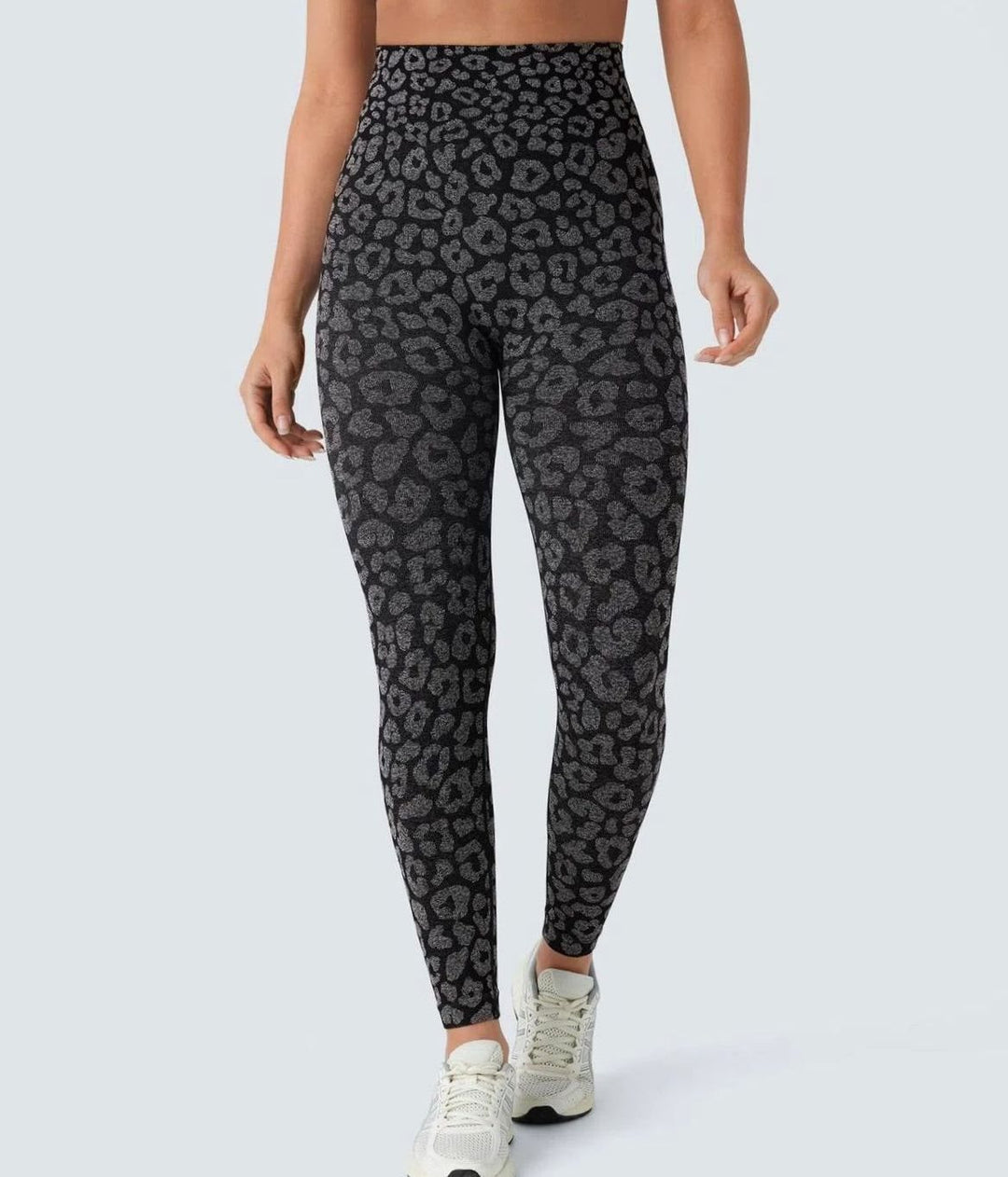 Dames High-Waist Naadloze Sportlegging met Panterprint