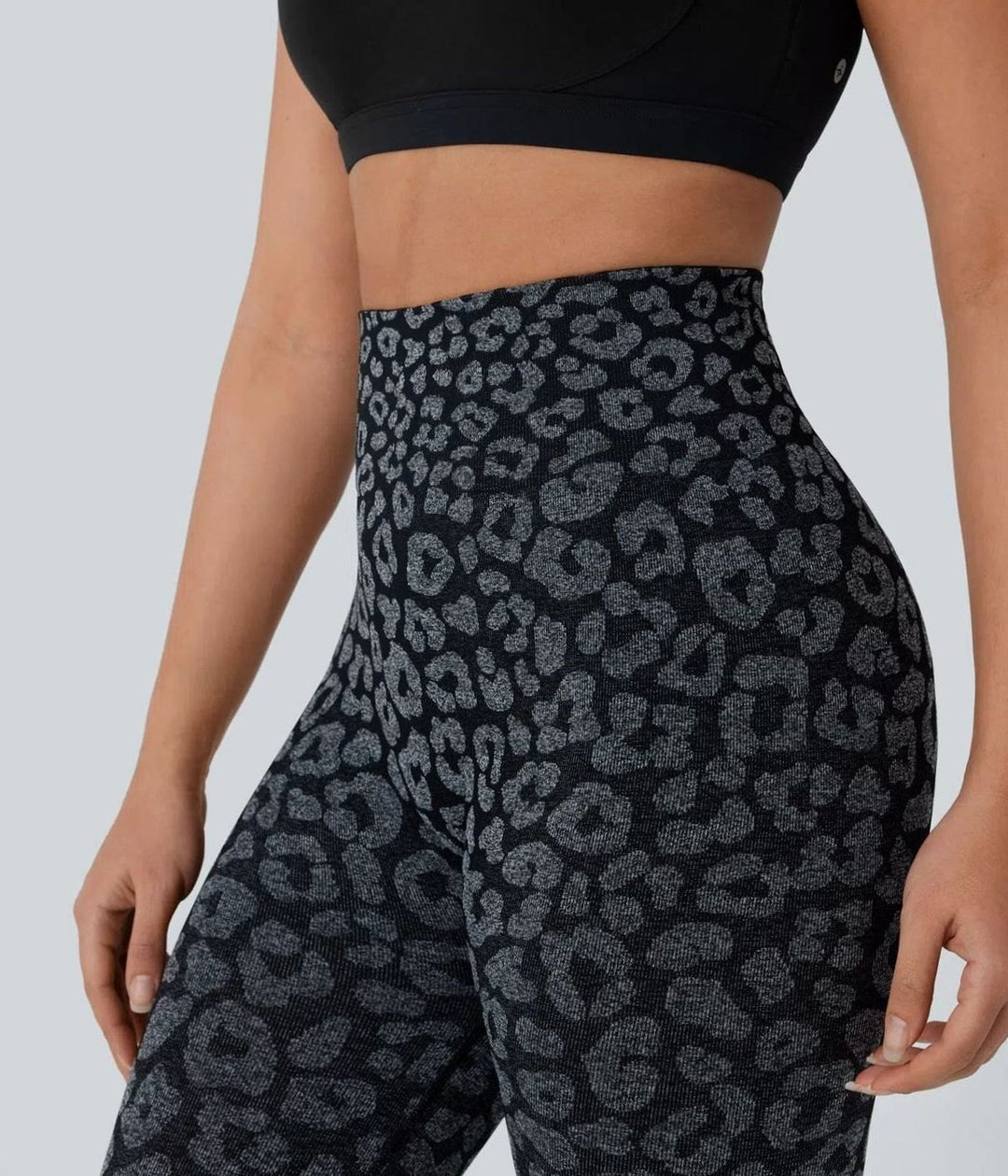 Dames High-Waist Naadloze Sportlegging met Panterprint