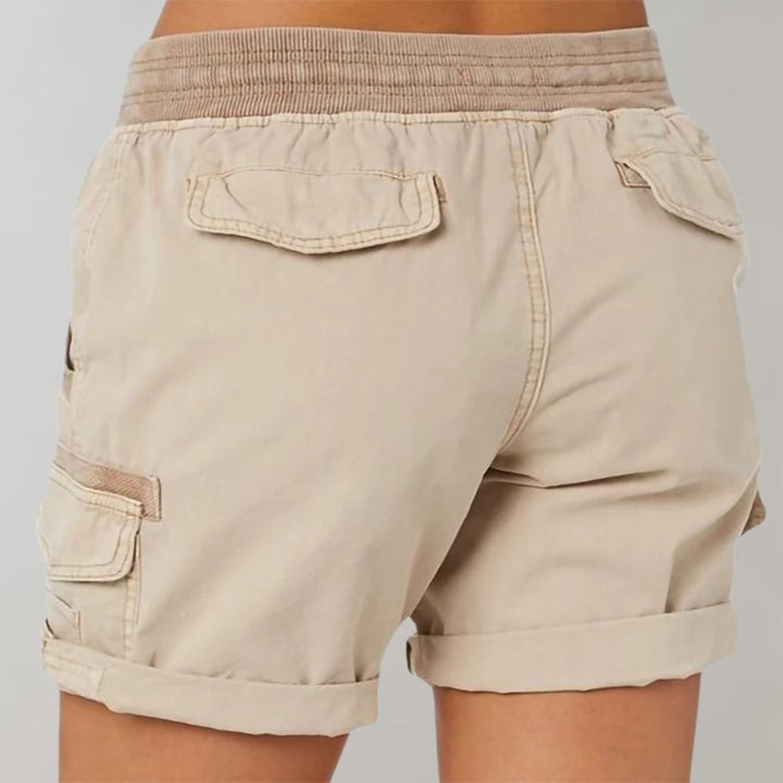 Dames Hoge Taille Cargo Shorts met Trekkoord
