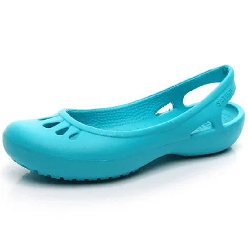 Dames Lichtgewicht Waterproof Comfortable Sandals Jelly Flats - Sky Blue