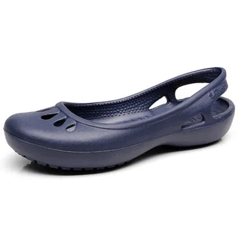 Dames Lichtgewicht Waterproof Comfortable Sandals Jelly Flats - Dark Blue