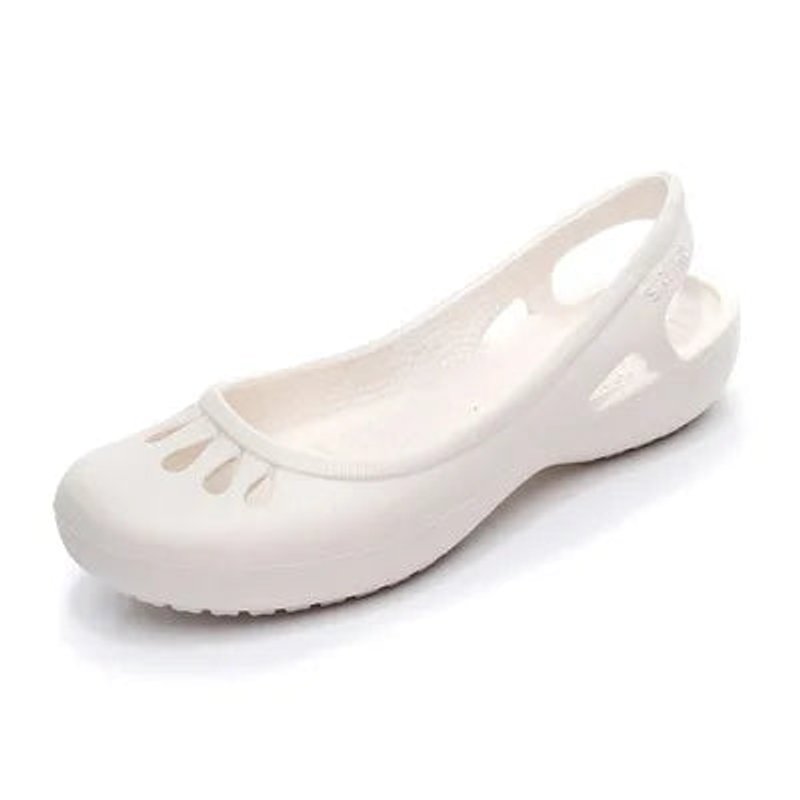 Dames Lichtgewicht Waterproof Comfortable Sandals Jelly Flats - White