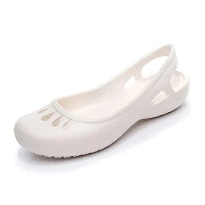 Dames Lichtgewicht Waterproof Comfortable Sandals Jelly Flats - White