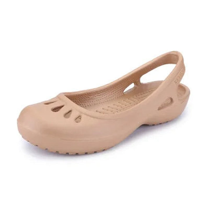 Dames Lichtgewicht Waterproof Comfortable Sandals Jelly Flats - Khaki