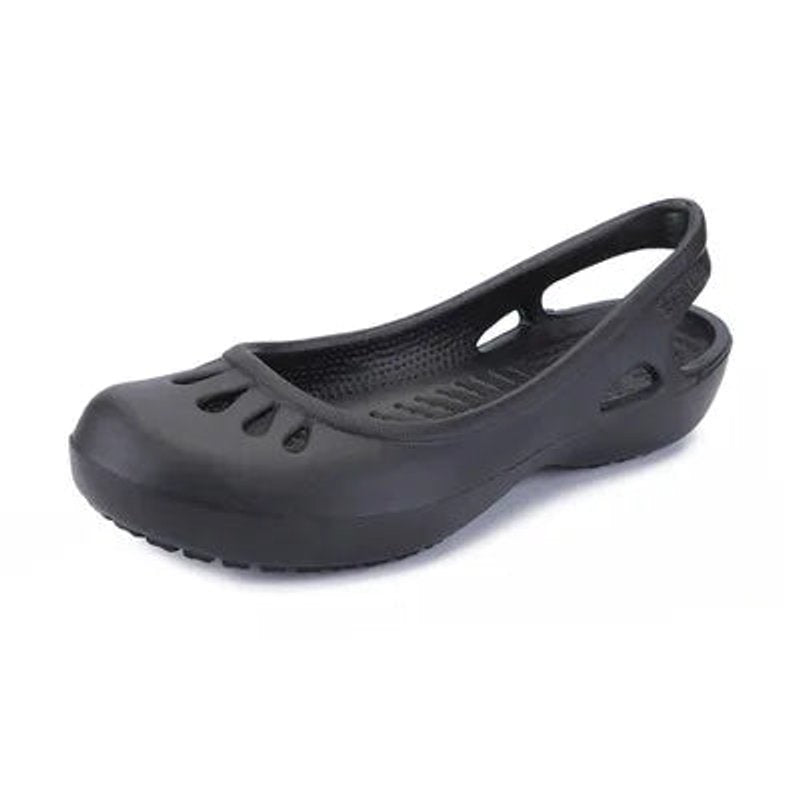Dames Lichtgewicht Waterproof Comfortable Sandals Jelly Flats - Black
