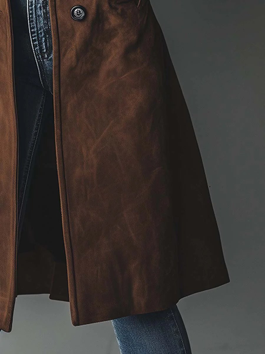 Dames Longline Dubbelrijige Vintage Trench Coat Tailored