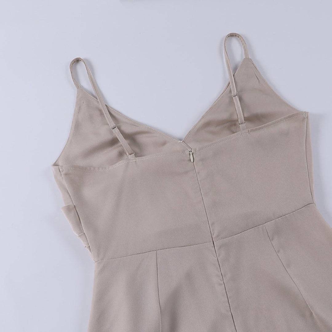 Dames Maxi Cocktail Party Dress V-hals Spaghettibandjes Slit