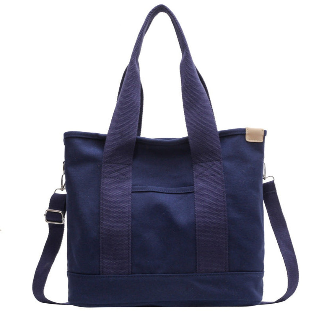 Dames Multifunctionele Canvas Tote Bag Verstelbare Schouderriem - Blau