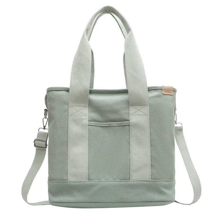 Dames Multifunctionele Canvas Tote Bag Verstelbare Schouderriem - Grün