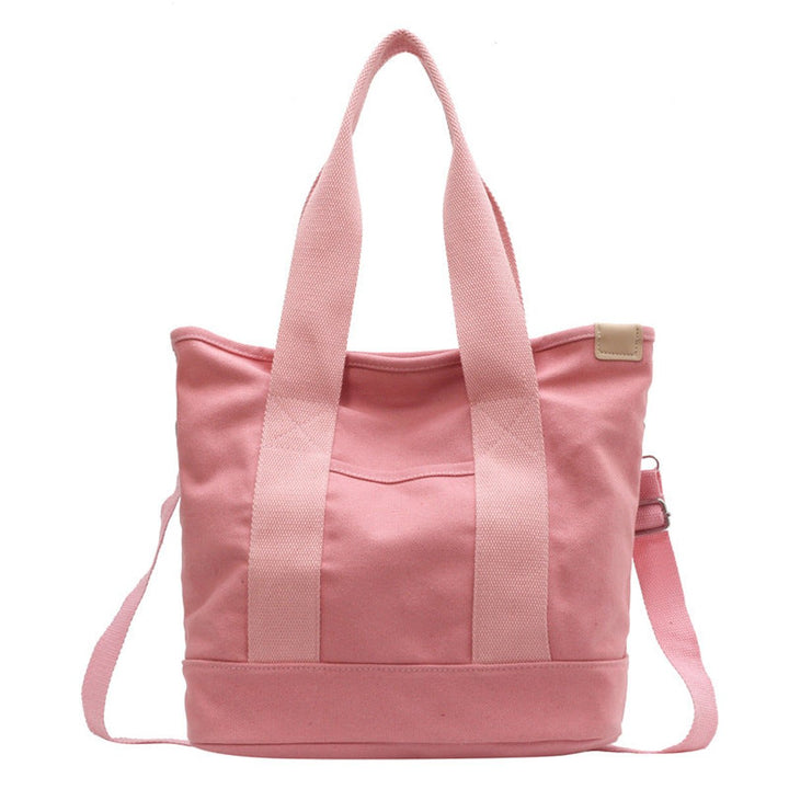 Dames Multifunctionele Canvas Tote Bag Verstelbare Schouderriem - Rosa