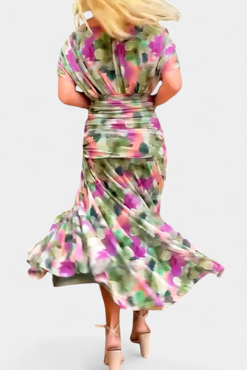 Dames Off-Shoulder Vloeiende Maxi Cocktail Party Jurk
