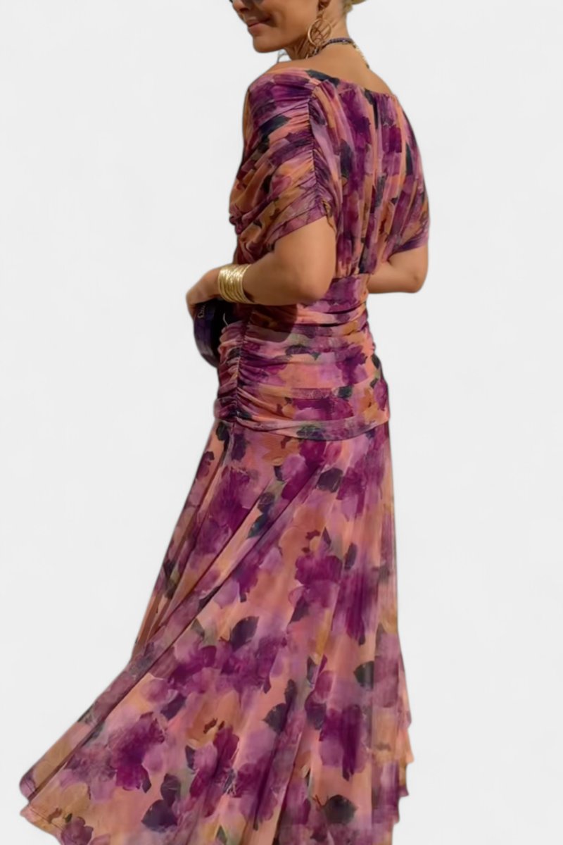 Dames Off-Shoulder Vloeiende Maxi Cocktail Party Jurk