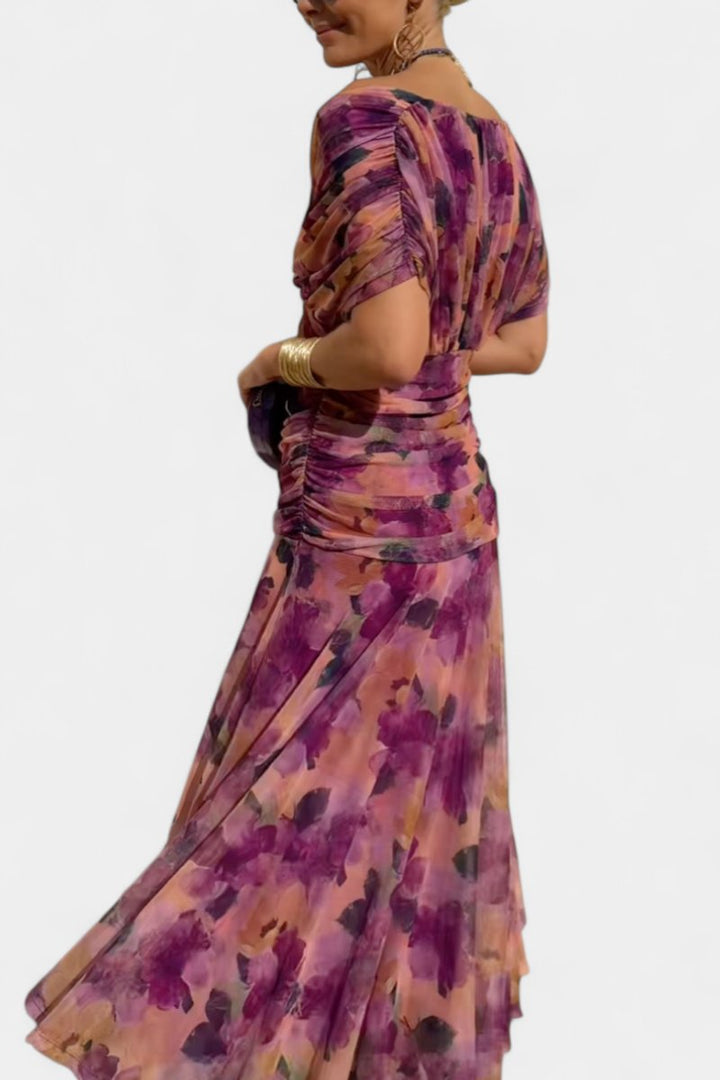 Dames Off-Shoulder Vloeiende Maxi Cocktail Party Jurk