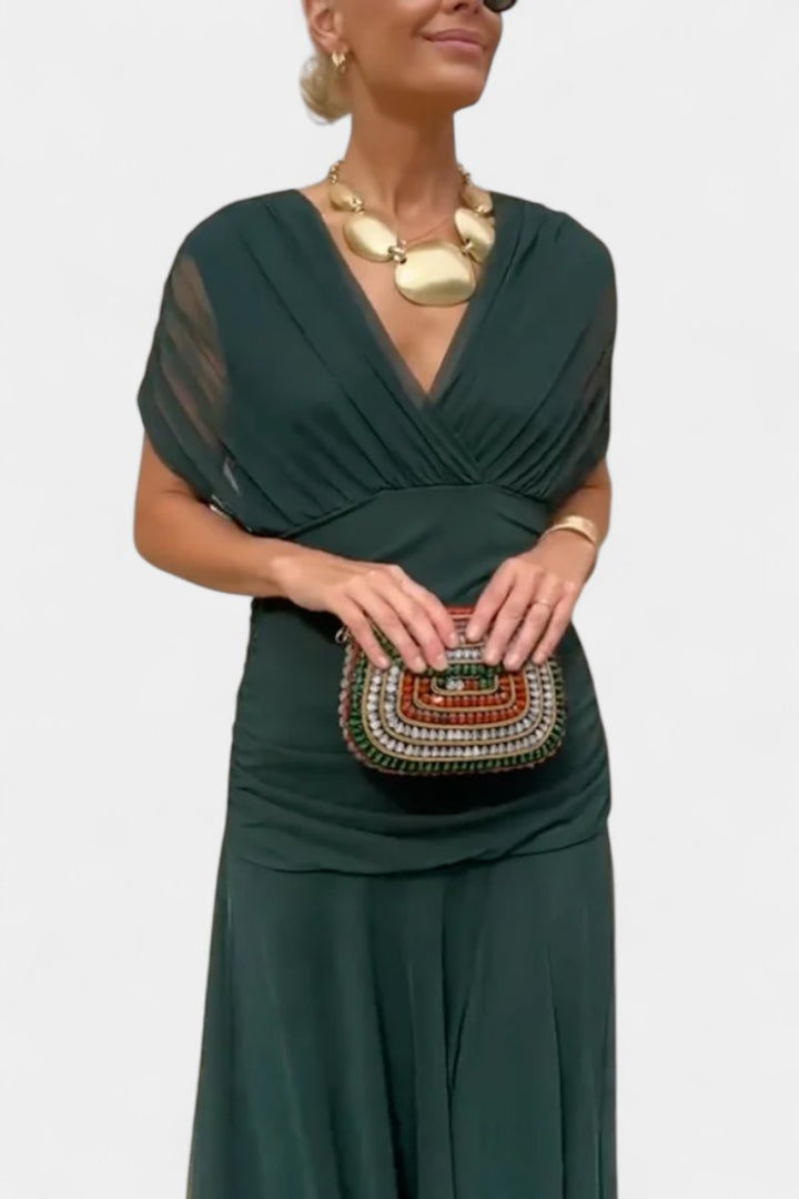 Dames Off-Shoulder Vloeiende Maxi Cocktail Party Jurk