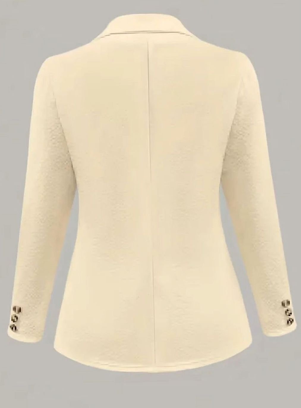 Dames Open-Front Blazer Lange Mouwen Decoratieve Knopen