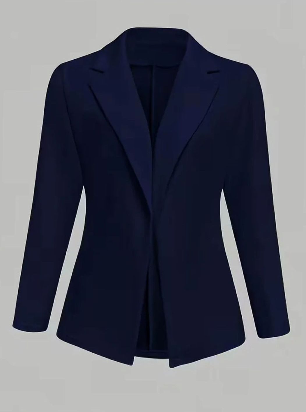 Dames Open-Front Blazer Lange Mouwen Decoratieve Knopen