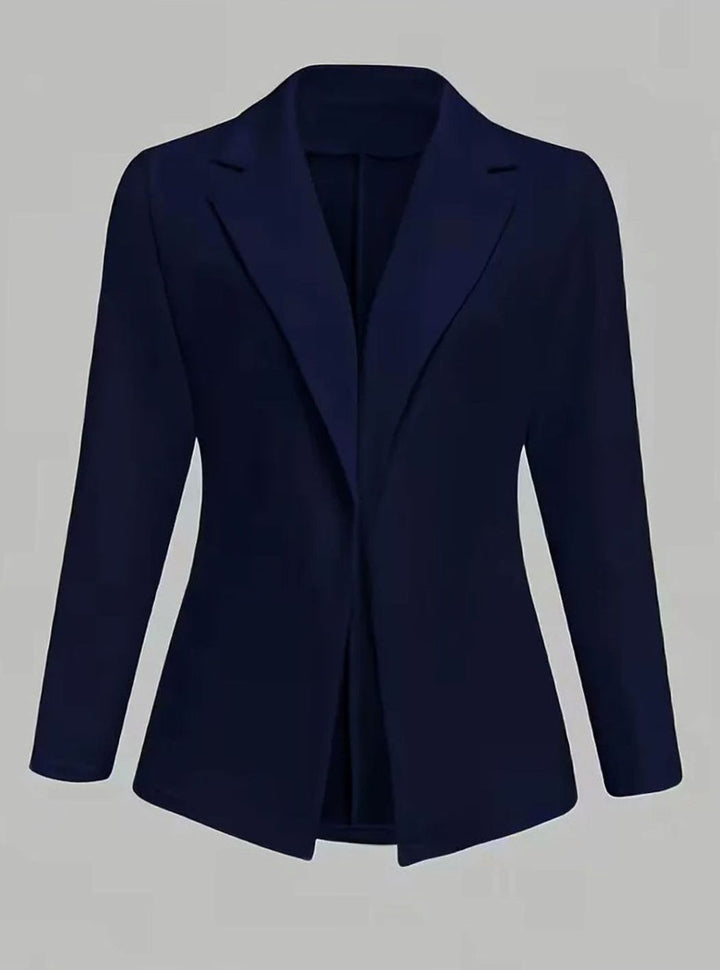 Dames Open-Front Blazer Lange Mouwen Decoratieve Knopen