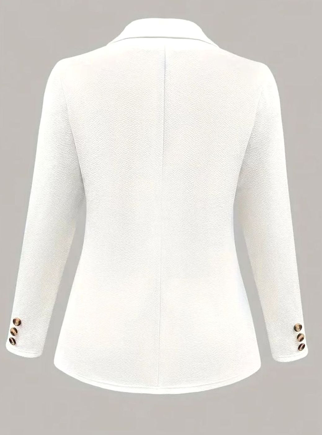 Dames Open-Front Blazer Lange Mouwen Decoratieve Knopen