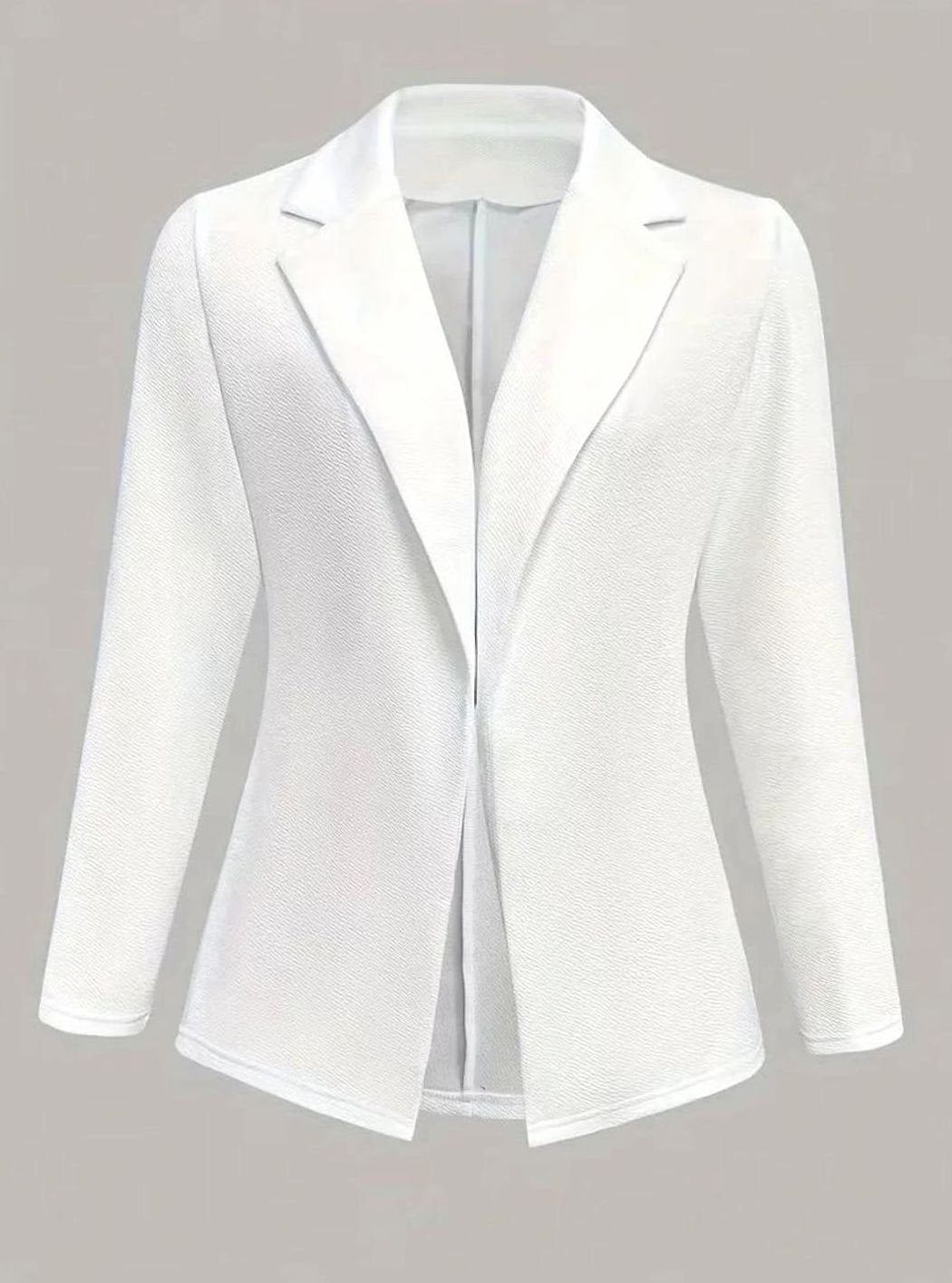 Dames Open-Front Blazer Lange Mouwen Decoratieve Knopen