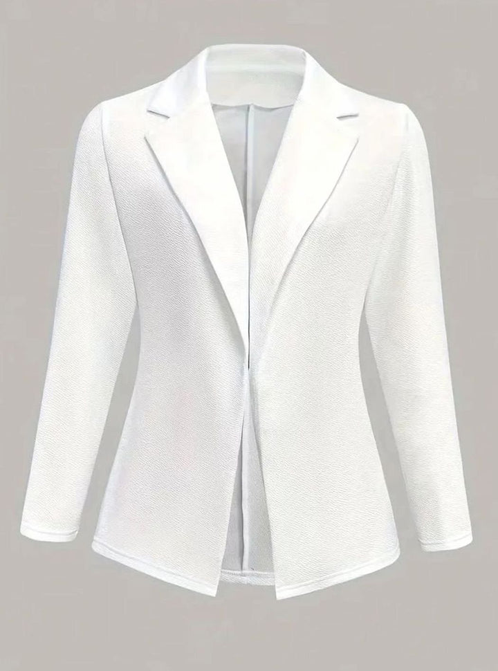 Dames Open-Front Blazer Lange Mouwen Decoratieve Knopen